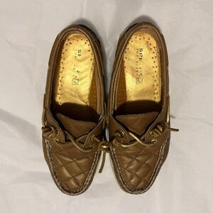 Sperry Tan Quilted Loafers